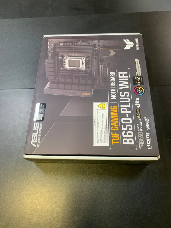 Photo 1 of ASUS TUF GAMING B650-PLUS WIFI AMD B650 AM5 Ryzen™ Desktop 9000 8000 and 7000 ATX motherboard, 14 power stages, PCIe® 5.0 M.2 , DDR5 memory, WiFi 6 and 2.5 Gb Ethernet, USB4® support Aura Sync