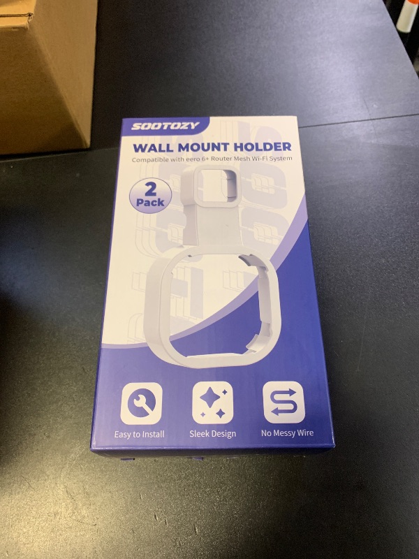 Photo 1 of Wall Mount Holder for eero 6 and for eero 6+ Router Mesh Wi-Fi System – No Messy Wires, Space-Saving Outlet Wall Mount Holder for eero 6 Plus Extender, Stand Bracket for eero 6+ (White-2pcs)