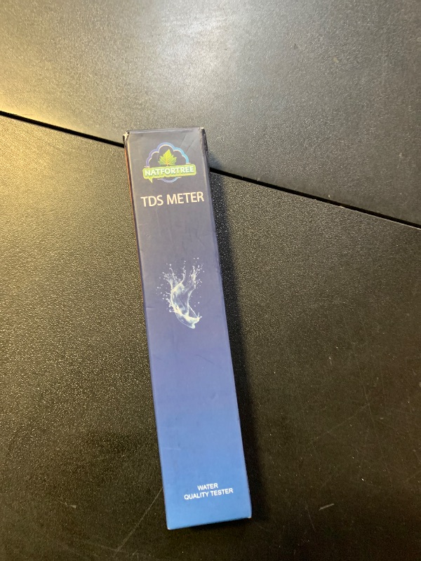 Photo 1 of NATFORTREE TDS Meter, Digital Water Meter with 0-9990 PPM Measurement Range Portable Water Tester for The aquaculture Industry, Swimming Pools, Household tap Water Quality Testing (Blue)