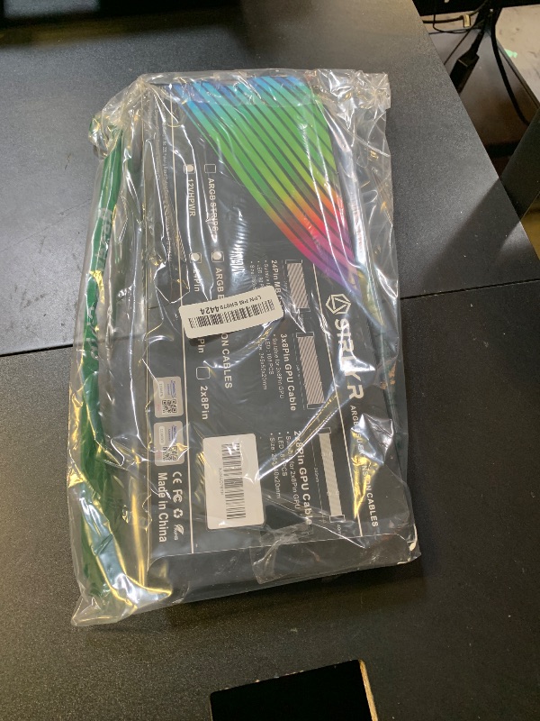 Photo 1 of Sirlyr RGB 12VHPWR Cable Set,ARGB PSU Cable Extension of Soft LED Strip Include 24Pin Motherboard,16 Pin to 3×8 Pin GPU Power Supply Cables for PC Custom