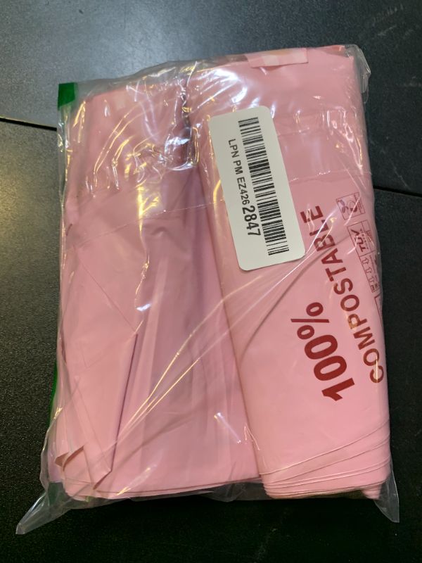 Photo 1 of JENCENBIO Compostable Mailers Bags 6x11 Inch with Self-sealing Strip Eco Friendly Shipping Bags Envelopes for Clothing Shoes Packaging 50 Pack Pink