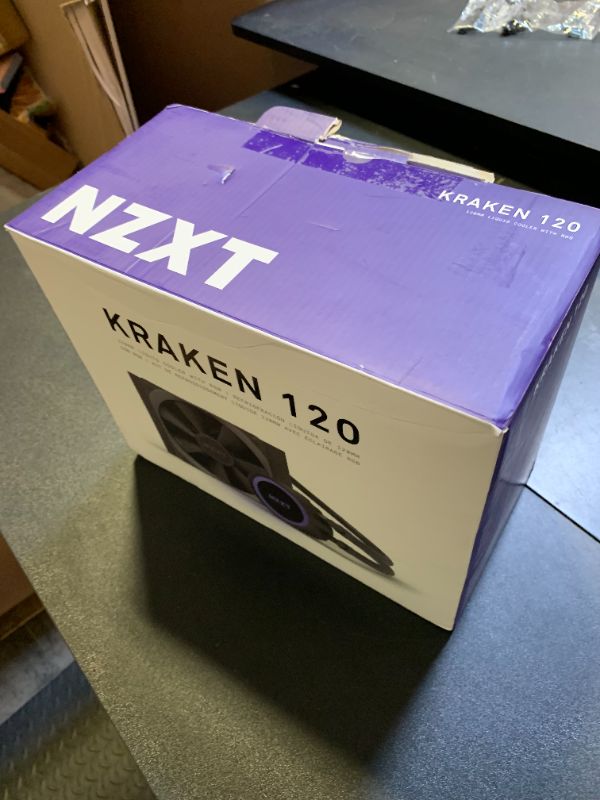 Photo 1 of NZXT Kraken 120 - All-in-One RGB CPU Liquid Cooler - Infinity Mirror Design - Powered by CAM