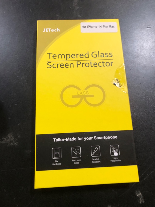 Photo 1 of JETech Privacy Full Coverage Screen Protector for iPhone 14 Pro Max 6.7-Inch, Anti-Spy Tempered Glass Film, Edge to Edge Protection Case-Friendly, 2-Pack