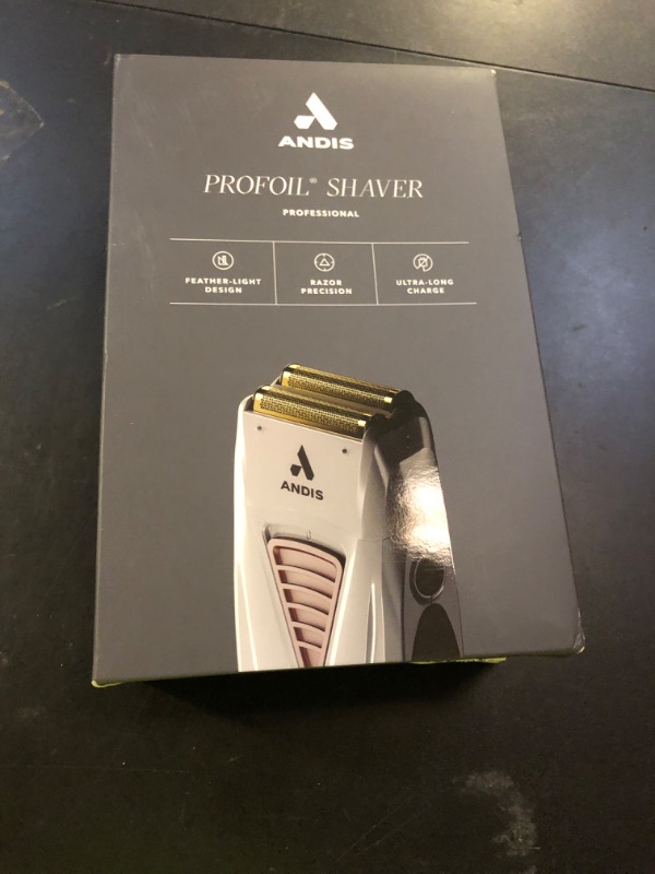 Photo 1 of Andis TS-1 17235 Pro Foil Lithium Titanium Foil Shaver, Cord/Cordless, Smooth Shaving Cordless Shaver with Charger, Gray