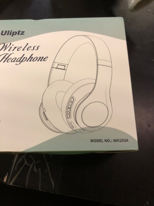 Photo 1 of Uliptz Wireless Bluetooth Headphones, 65H Playtime, 6 EQ Sound Modes, HiFi Stereo Over Ear Headphones with Microphone, Foldable Lightweight Bluetooth 5.3 Headphone for Travel/Office/Cellphone/PC
