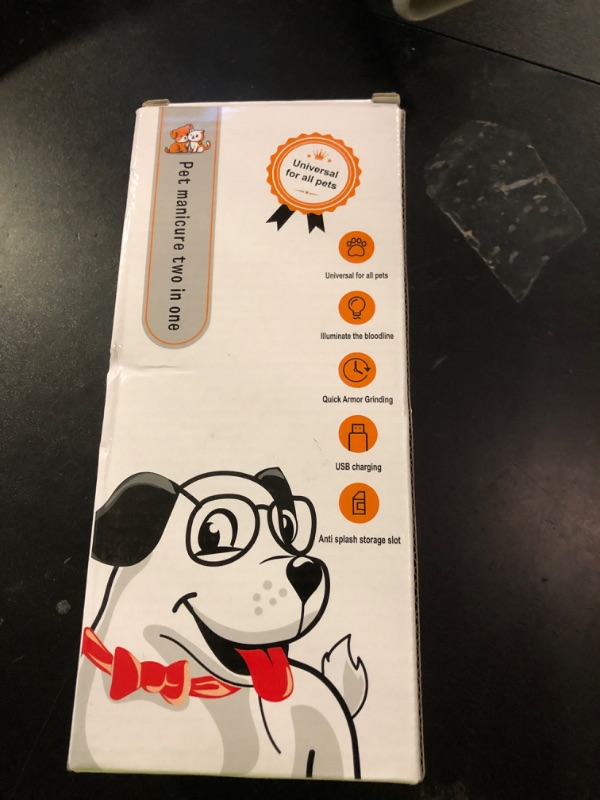 Photo 1 of 2-in-1 Dog Nail Trimmers & Dog Nail Grinder with 2 LED Lights, USB Rechargeable, Cat Nail Clipper with Splash Guard, and Multiple Grinding Methods for Small, Medium, and Large Dogs & Cats