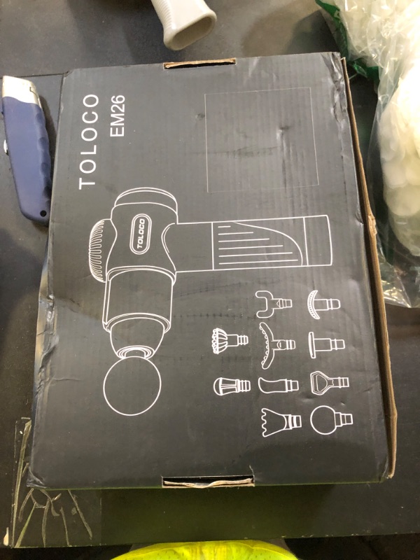 Photo 1 of TOLOCO Massage Gun, Deep Tissue Back Massage for Athletes for Pain Relief, Percussion Massager with 10 Massages Heads & Silent Brushless Motor, Gifts for Fathers Day, Black