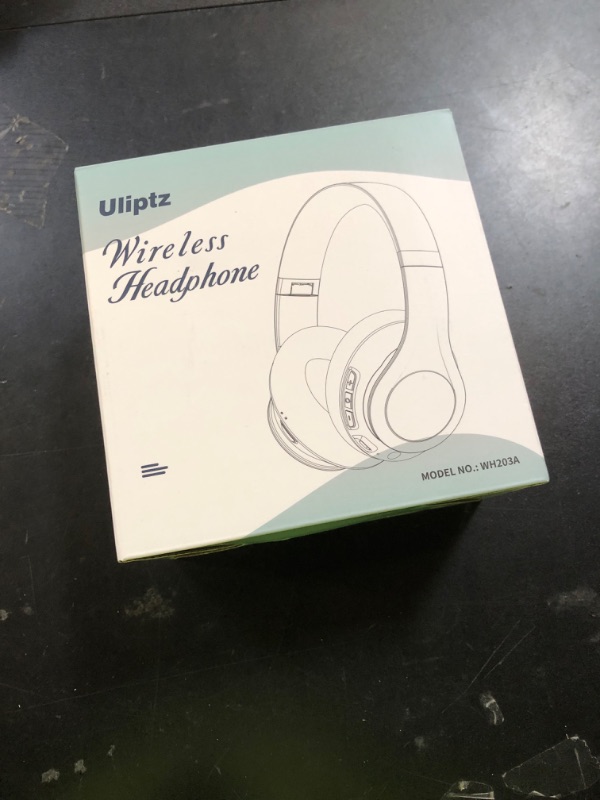 Photo 1 of Uliptz Wireless Bluetooth Headphones, 65H Playtime, 6 EQ Sound Modes, HiFi Stereo Over Ear Headphones with Microphone, Foldable Lightweight Bluetooth 5.3 Headphone for Travel/Office/Cellphone/PC
