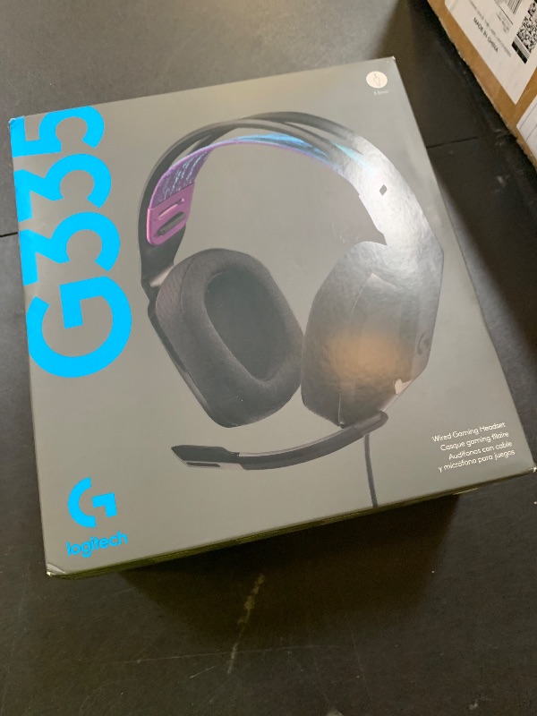 Photo 1 of Logitech G335 Wired Gaming Headset, with Flip to Mute Microphone, 3.5mm Audio Jack, Memory Foam Earpads, Lightweight - Black