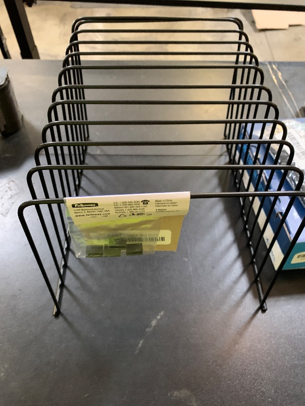 Photo 1 of Fellowes 72112 Desktop Organizer, 11 Sections, Wire, 9" x 11-3/8" x 8", Black