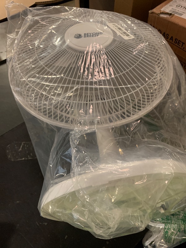 Photo 1 of BEYOND BREEZE Oscillating Table Fan Quiet 3-Speed 12-Inch Adjustable Tilt Fan with Safety Grill, Ideal for Home, Office, Dorm