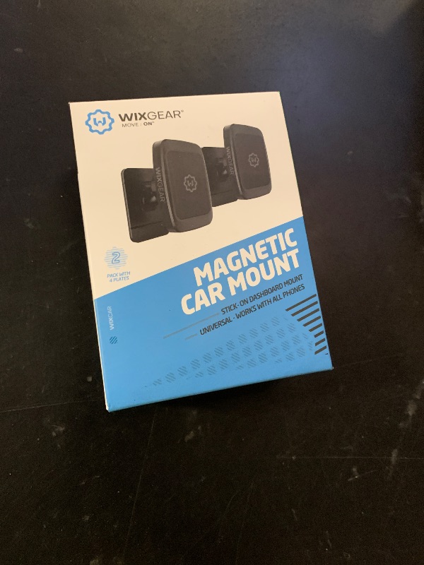 Photo 1 of WixGear (2 Pack Universal Stick On Dashboard Magnetic Phone Car Mount, for Cell Phones and Mini Tablets with Fast Swift-snap Technology, (Newer Bigger Model)