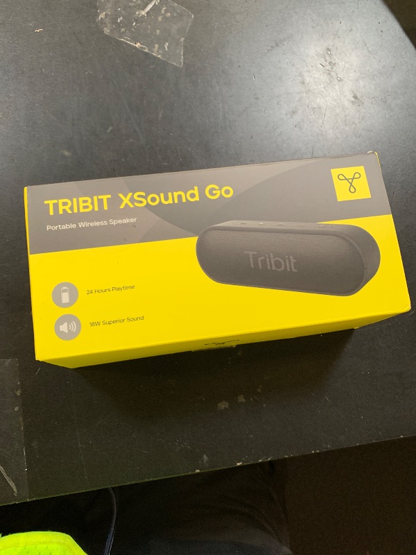 Photo 1 of Tribit XSound Go Bluetooth Speaker, 16W Portable Wireless Speaker with Loud Sound, 24H Playtime, IPX7 Waterproof, Custom EQ, XBass, BT5.3, TWS Pairing, Type-C, Outdoor/Home/Travel/Beach/Shower (Black)