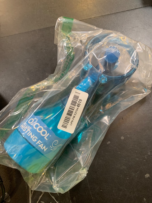 Photo 1 of O2COOL Deluxe Handheld Battery Powered Water Misting Fan (Light Blue)