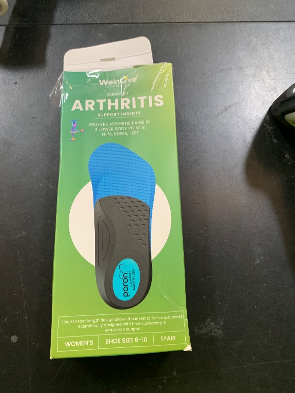 Photo 1 of Arthritis Support Insert Insoles for Men - (FSA & HSA) Welnove Reinforced Arch Orthotic Shoe Insoles for Osteoarthritis Pain in Feet, Knees, HIPS, Plantar Fasciitis - Heel Cushion Inserts,Small