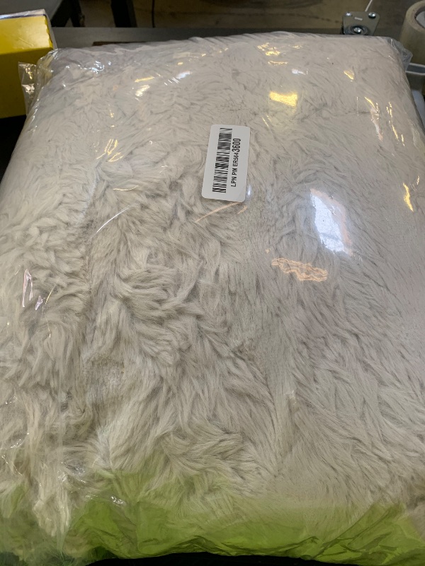 Photo 1 of Cozy Bliss Faux Fur Throw Blanket for Couch, Fuzzy Soft Plush Thick Bubble Blanket for Sofa Bedroom Living Room, 60 * 80 Inches Cream White