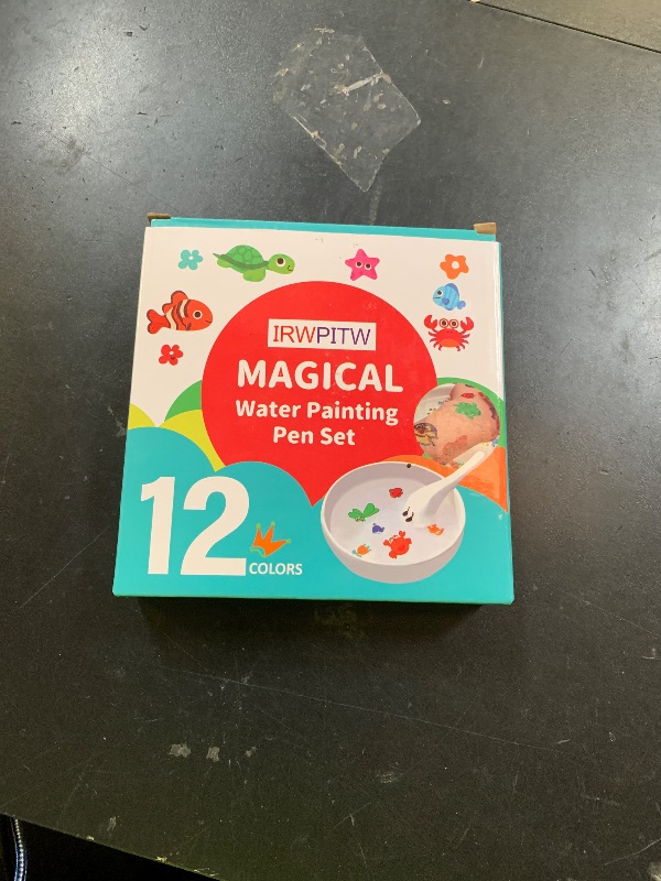 Photo 1 of IRWPITW Magic Drawing Pen Bundle, 12 Colors Magical Water Painting Pens for Kids, Kiddies Create Magic Pen Floating Ink Drawings Set with Spoons and Towel, Tattoo Water Marker Gifts for Boys and Girls