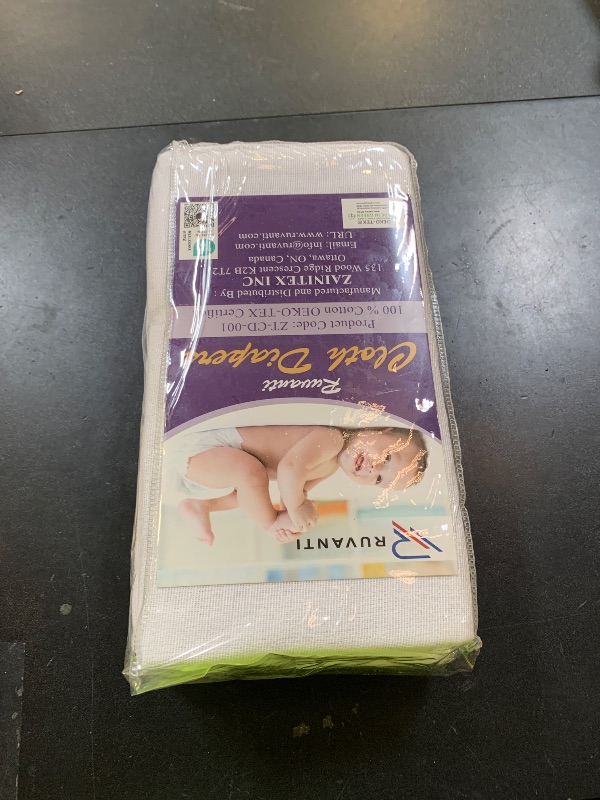 Photo 1 of RUVANTI 10 Pack Birdseye Flat-Fold Cloth Diapers for Babies, 100% Cotton Extra Large Reusable Diapers, Baby Burp Cloths