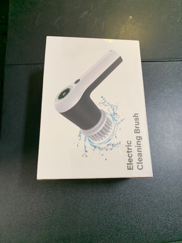 Photo 1 of PUFTEM Electric Spin Scrubber, Cordless Shower Scrubber with Battery Level Display, 2 Speeds Electric Scrubber for Cleaning with 6 Replaceable Heads, Cleaning Brush for Bathroom/Sink/Window