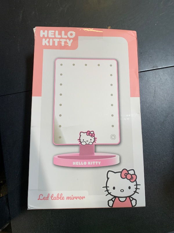 Photo 1 of Hello Kitty Sanrio Vanity Mirror for Girls Teens Women with Compact LED Table Mirror Touch Screen Lighting Trinket Tray Girls Make Up Accessories