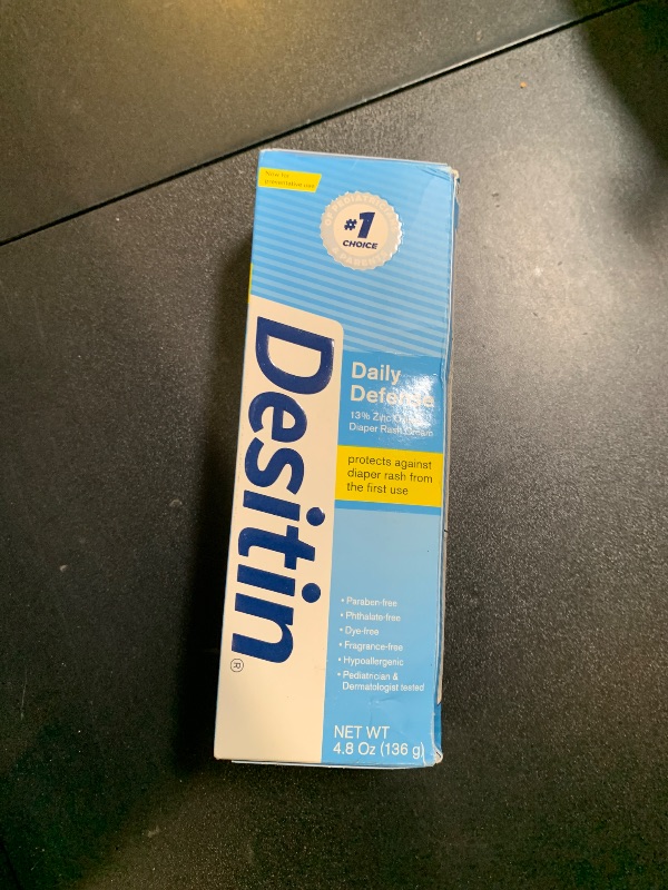 Photo 1 of Desitin Daily Defense Baby Diaper Rash Cream with Zinc Oxide to Treat, Relieve & Prevent diaper rash, Hypoallergenic, Dye-, Phthalate- & Paraben-Free, 4.8 oz