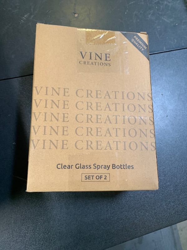 Photo 1 of Vine Creations Glass Spray Bottles, 1 Pack Refillable Spray Bottle for Cleaning Solutions, Plant Misters, Clear Glass Spray Bottle for hair, 16 oz Mister Spray Bottle with Waterproof Labels
