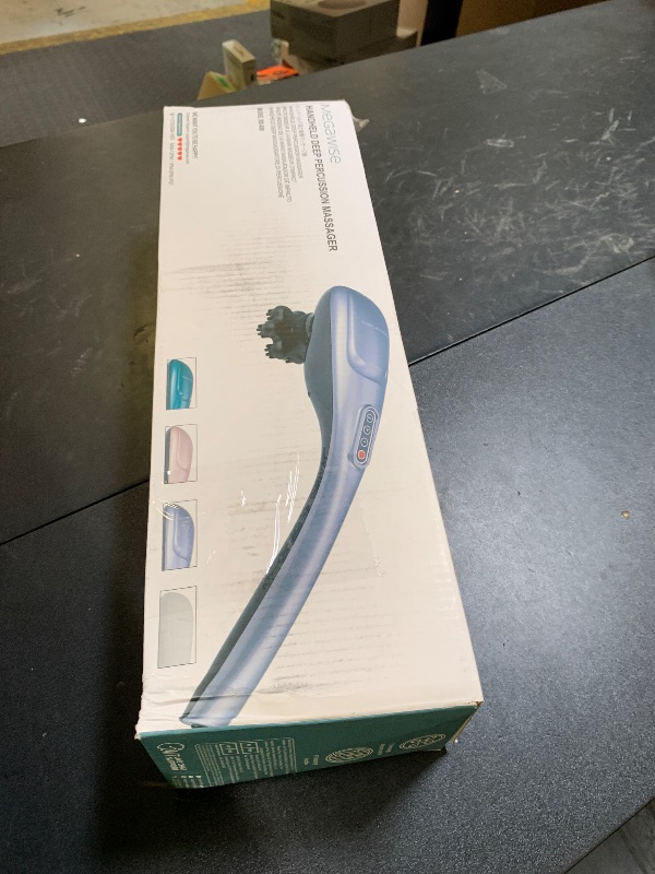 Photo 1 of MEGAWISE Handheld Back Massager | Deep Tissue Percussion Massage for Back, Neck, Shoulders, Waist and Legs (Cordless Silver)