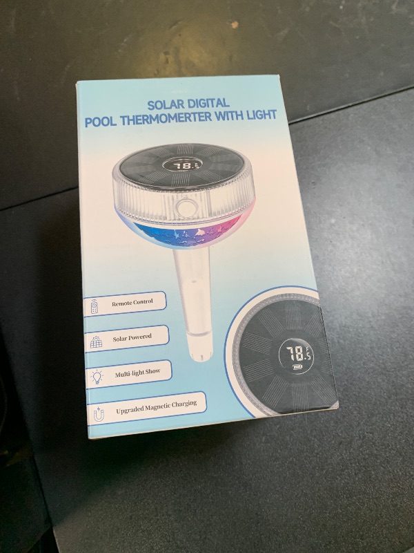 Photo 1 of Likiyol 2025 Upgrated Solar Digital Pool Thermometer Floating Easy Read with Light Show & Remote, Sea Animal Pool Temperature Thermometer IP68 Waterproof for Pools Ponds Hot Tubs