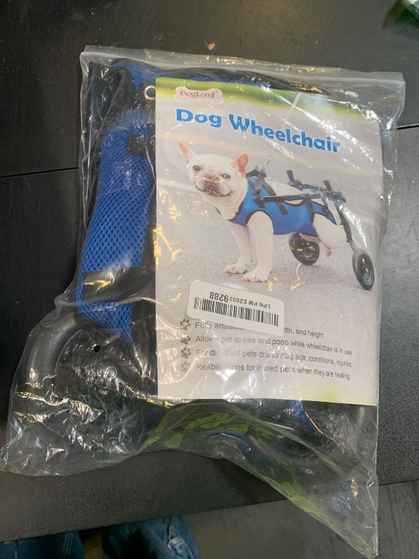 Photo 1 of Dog Wheelchair for Back Legs, Mobility Aid with Disabled Hind Legs Walking, Light Weight Wheelchair for Leg Support Helps Senior, Injured and Paralyzed, Small Dog Wheelchair Carts with Wheels (Small)