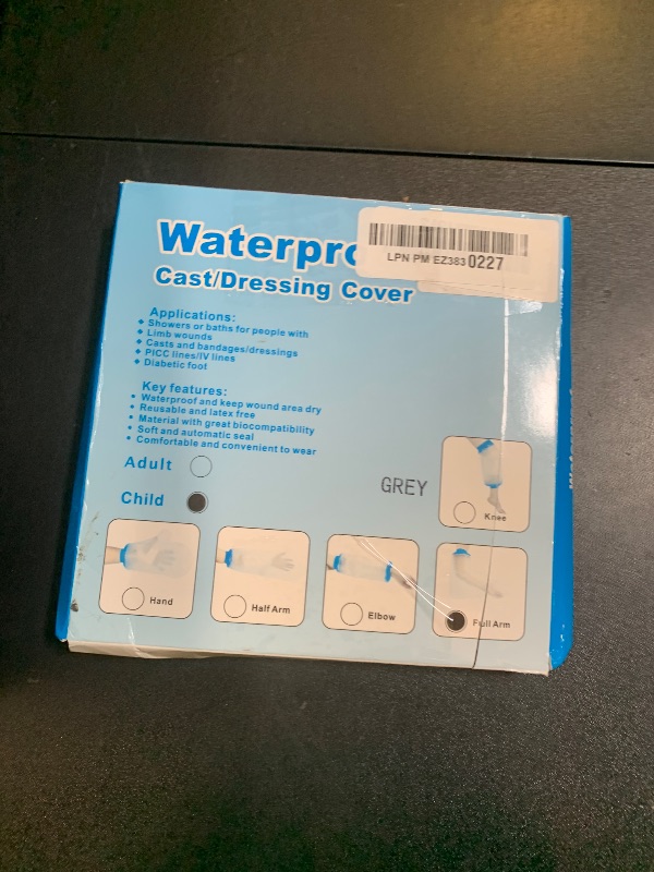 Photo 1 of Waterproof Full Arm Cast Covers for Shower Kids - Available in 3 Sizes|Reusable Child Long Arm Cast Sleeve Bag Covers- Watertight Protection for Wounded Elbow Wrist Hand Finger Forearm (Size:L)