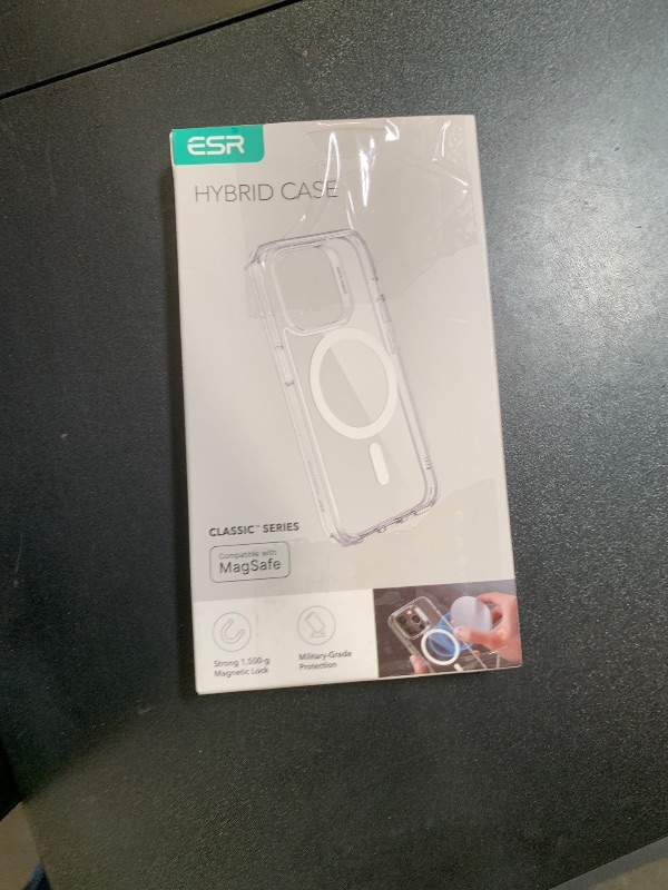 Photo 1 of ESR for iPhone 15 Pro Max Case, Compatible with MagSafe, Military-Grade Protection, Yellowing Resistant, Scratch-Resistant Back, Magnetic Phone Case for iPhone 15 Pro Max, Classic Series, Clear