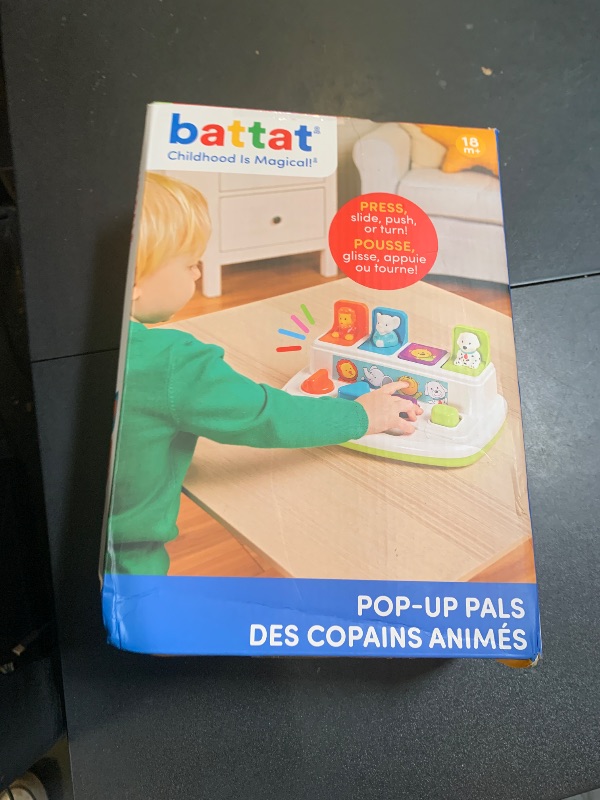 Photo 1 of Battat – Cause – And – Effect Toy – Developmental Toy With Buttons & Colors – Color Sorting Animal Toys – For Kids, Toddlers, Babies – 18+ Months – Pop – Up Pals