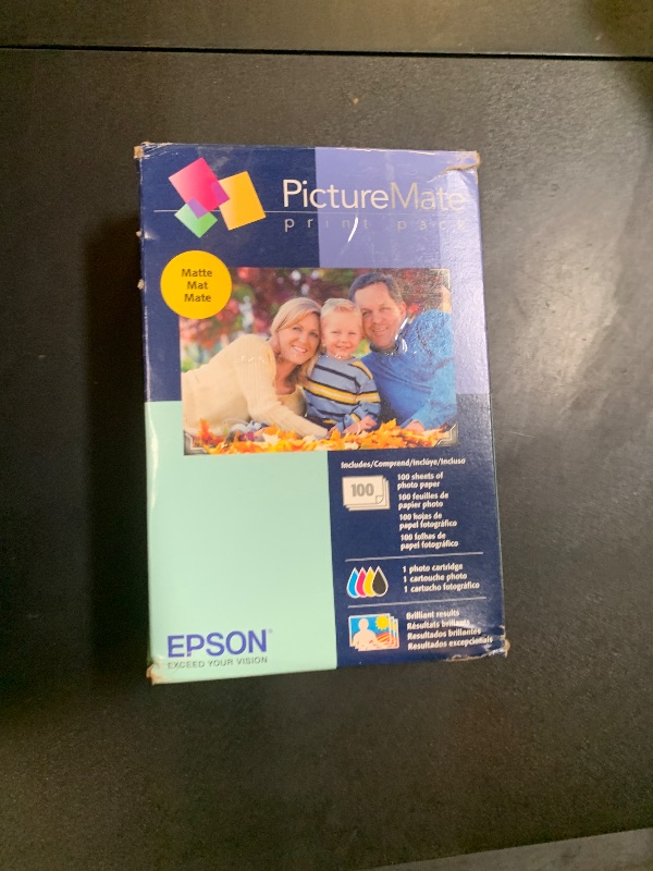 Photo 1 of Epson T5845-M PictureMate Print Pack Includes Inkjet Cartridge, 100 Sheets Matte Photo Paper,1 cartridge containing;black,cyan,magenta,yellow