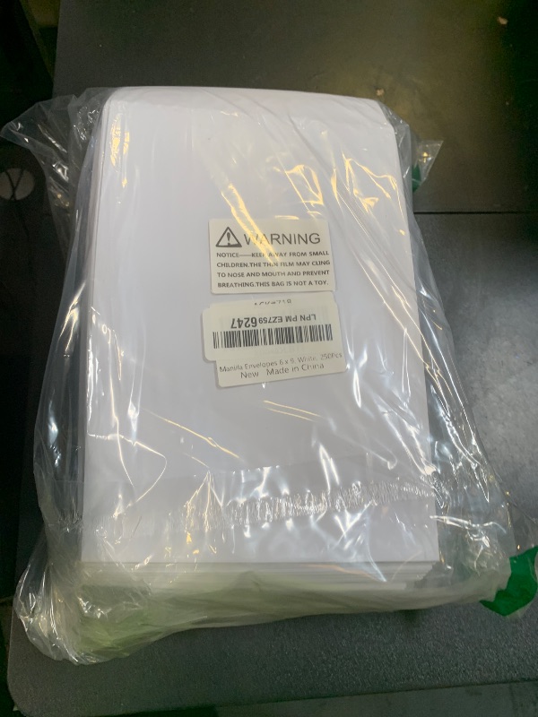 View 2 of ACSTEP 6x9 Catalog Mailing Envelopes 250 Pack, White Envelope with Gummed Seal, Open End Plain Envelopes for Secure Mailing Letters, Documents, Invitation Cards