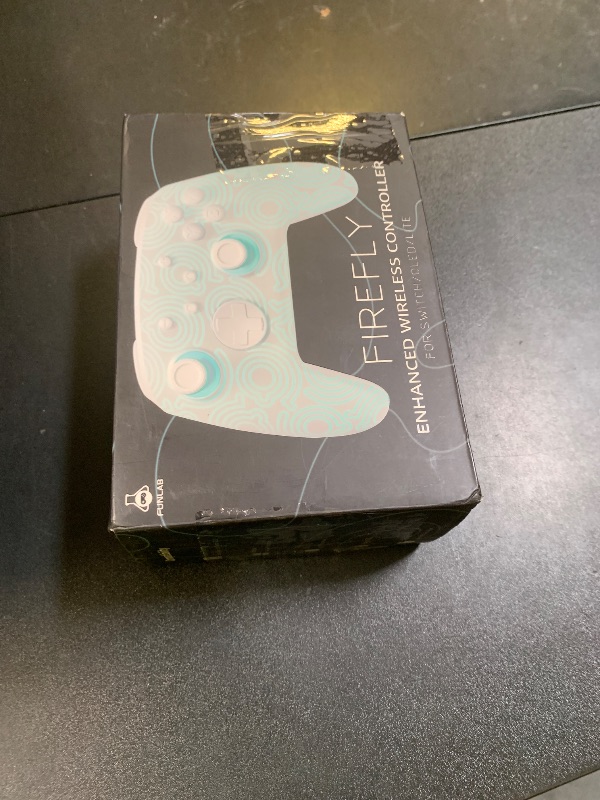 Photo 1 of FUNLAB Switch Pro Controller Wireless White Compatible with Nintendo Switch 2/OLED/Lite, Firefly Bluetooth Remote Gamepad with Hall Effect Joysticks/RGB 7 LED Colors/Paddle/Turbo/Motion Control