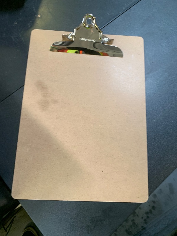 Photo 1 of Officemate Recycled Wood Clipboard, 6 Inch Clip, 1 Pack Clipboard, Letter Size (9 x 12.5 Inches), Brown (83100)
