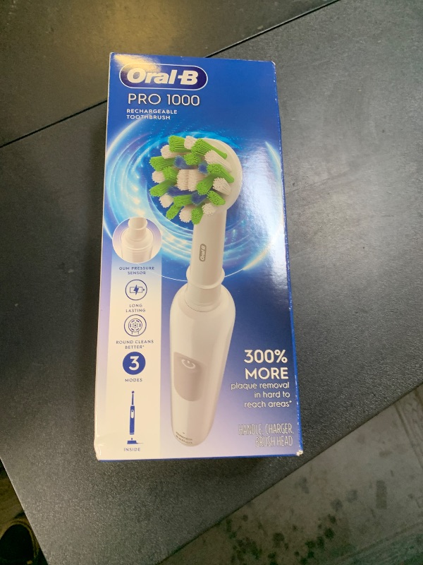 Photo 1 of Oral-B Pro 1000 Rechargeable Electric Toothbrush, White