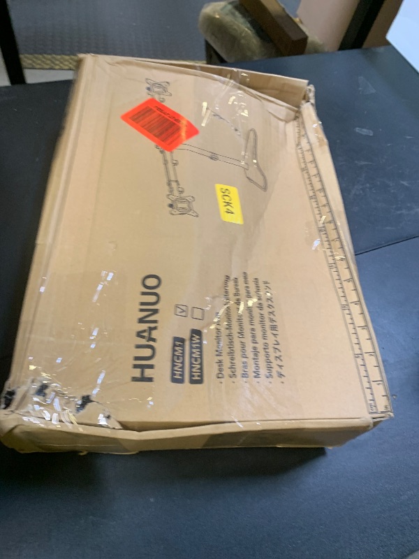 Photo 1 of PARTS ONLY ---------------------------------------HUANUO 32 inches Dual Monitor Stand up to 17.6lbs per Arm, High-Grade Aluminum Free-Standing Dual Monitors Mount for 2 Screens. Fully Adjustable Dual Monitor Stand for Desk with Tilt, Swivel, Rotation