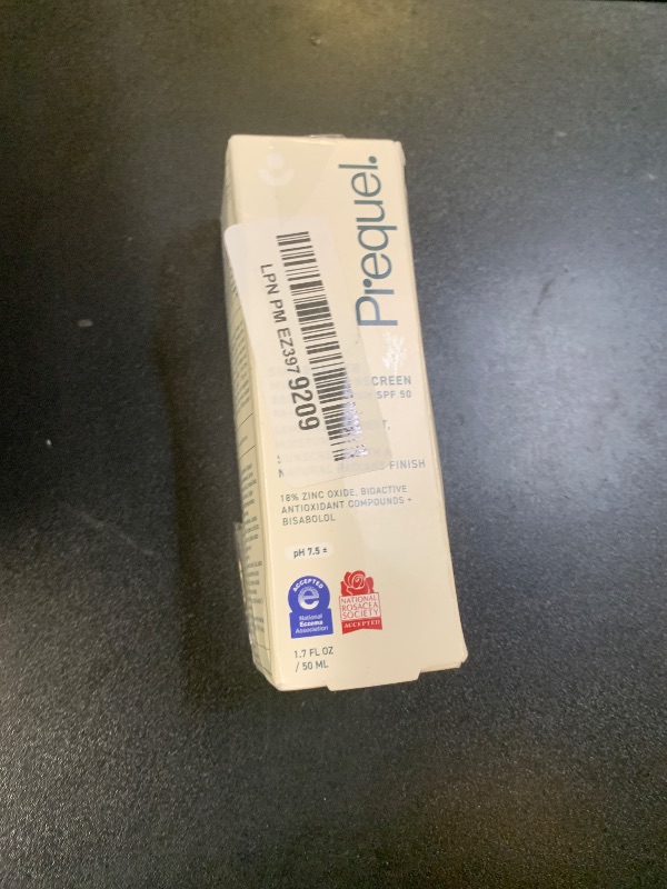 Photo 1 of Prequel Skin Sun Barrier Mineral Sunscreen SPF 50. PA++++ Broad Spectrum Zinc Oxide Sunblock with Semi-Transparent Lightweight Texture. Moisturizing UV Defense for Face. Travel Size, 1.7oz