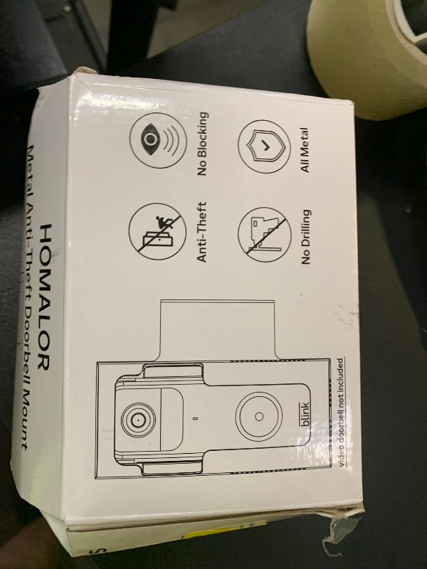 Photo 1 of Anti Theft Ring Doorbell Mount - Renter Friendly Ring Doorbell Holder for Apartment Door - All Metal Ring Door Bracket Blink Doorbell Mount No Drill