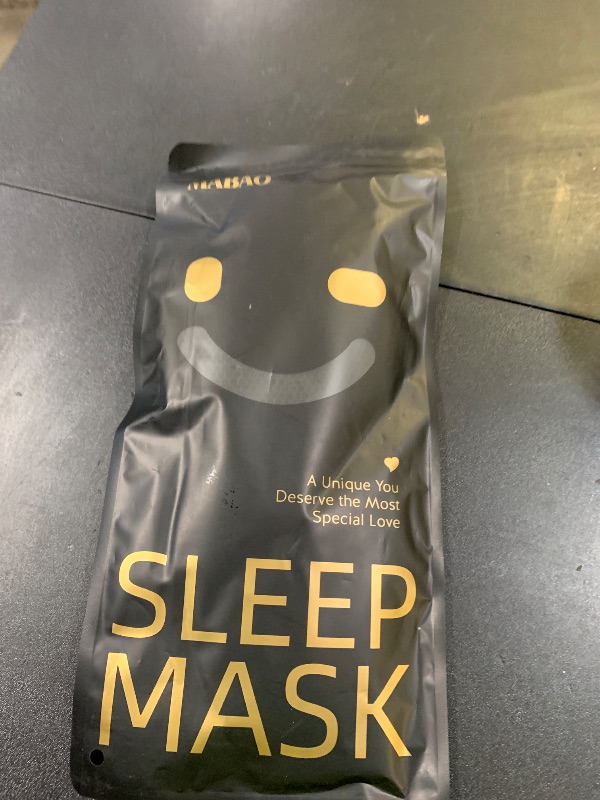 Photo 1 of MABAO Sleep Mask for Side Sleeper, Eye Mask for Sleeping Women Men, 3D Contoured Cup No Eye Pressure 100% Light Blocking Sleeping Mask with Adjustable Strap Night Blindfold Flight, Travel, Nap, Black