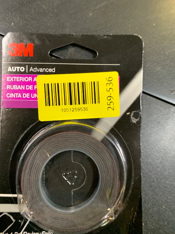 Photo 1 of 3M Auto Exterior Attachment Tape, 1/4 in x 5 ft, Heavy Duty Double-Sided Automotive Tape for Car Trim, Moldings, Emblems, and Badges (38582)