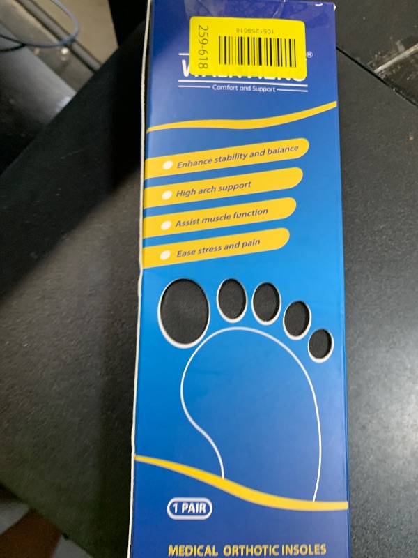 Photo 1 of Plantar Fasciitis Insoles for Men Women - Orthotics Inserts, Shoe Insoles Arch Support Flat Feet Inserts Work Boot Insoles for Standing All Day (Mens 8-8 1/2 | Womens 10-10 1/2)