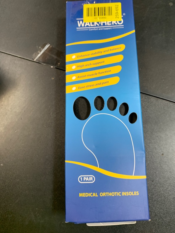 Photo 1 of Plantar Fasciitis Feet Insoles Arch Supports Orthotics Inserts Relieve Flat Feet, High Arch (Mens 10-10 1/2 | Womens 12-12 1/2)