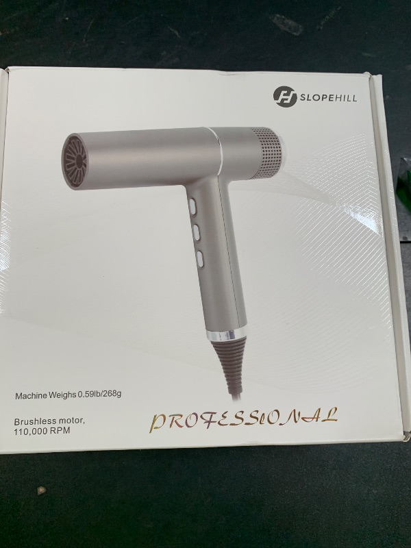 Photo 1 of slopehill Hair Dryer with Unique Brushless Motor | Intelligent Fault Diagnosis | Innovative Microfilter | Oxy Active Technology | Led Display (Grey)