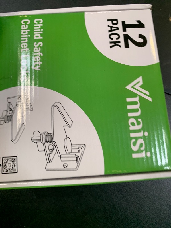 Photo 1 of 12 Pack Cabinet Locks Child Safety Latches - Vmaisi Baby Proofing Cabinets Drawer Lock with Adhesive Easy Installation - No Drilling or Extra Screws (White)