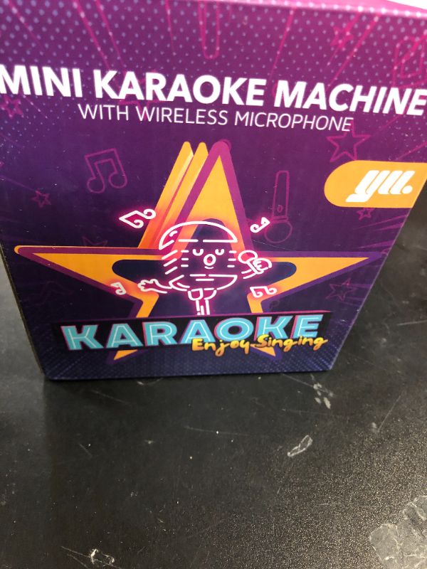Photo 1 of YLL Mini Karaoke Machine with 2 Wireless Microphones for Kids Adults, Portable Bluetooth Speaker, Popular Gift for 3, 4, 5, 6, 7, 8, 9, 10, 11, 12, 13+ Years Old Teens Birthday for Boys Home(Black)