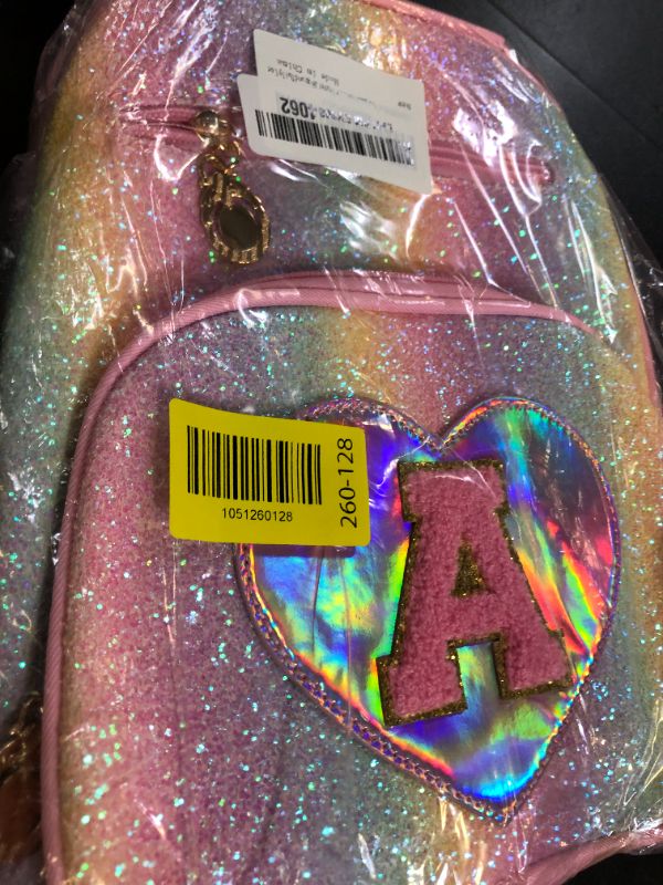 Photo 1 of I IHAYNER Kids Glitter Lightweight Backpack for School Travel & Daycare, Toddler Backpack for Girls 3+ Preschool Kindergarten Elementary Kids Backpack-Rainbow Pink A