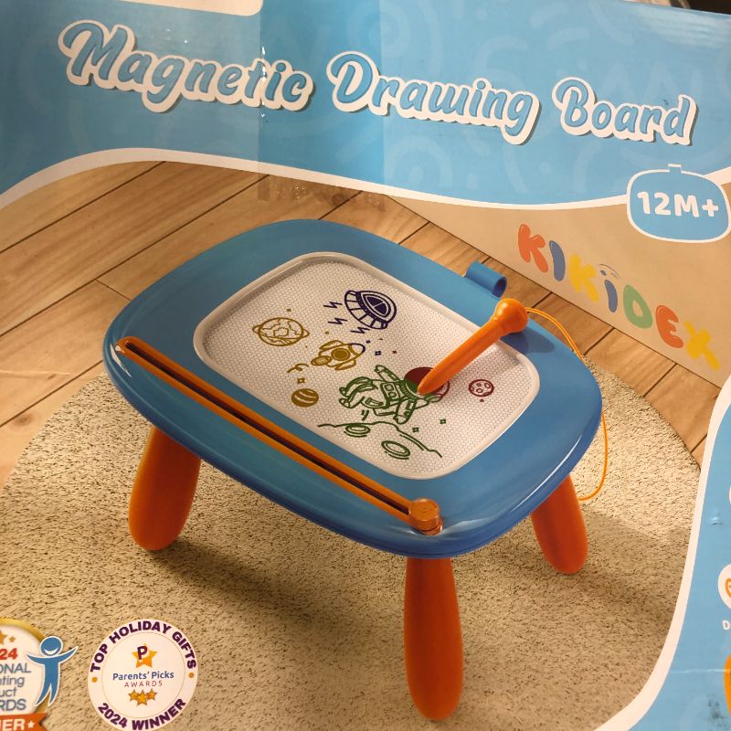 Photo 1 of Kikidex Magnetic Drawing Board, Toddler Girl Toys for 1-2 Year Old, Doodle Board Pad Learning and Educational Toys for 1 2 3 Year Old Baby Kids Birthday Gift(Light Blue)