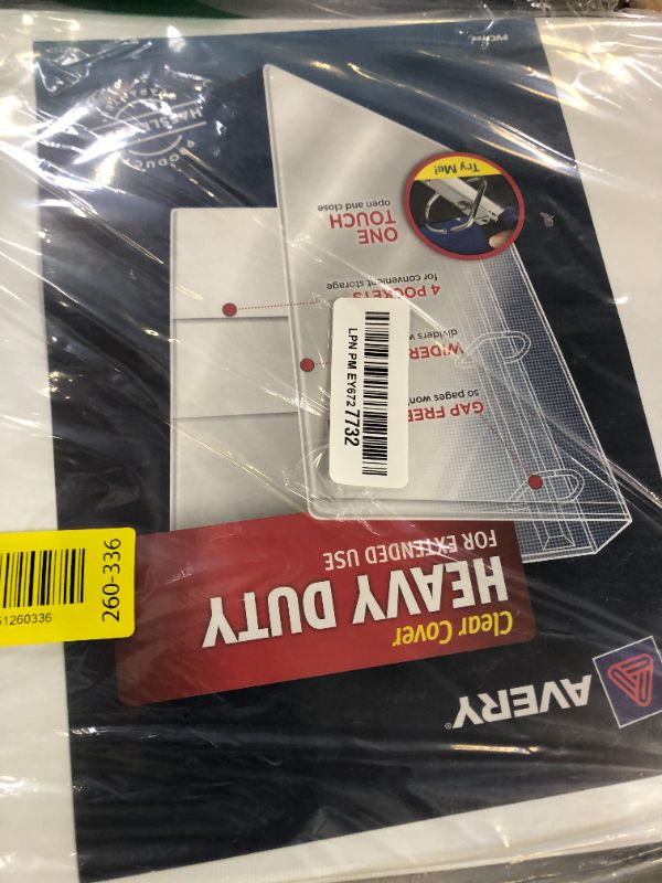 Photo 1 of Avery Heavy-Duty View 3 Ring Binder, Extra Wide, 3" EZD Rings, 1 White Binder (01321)